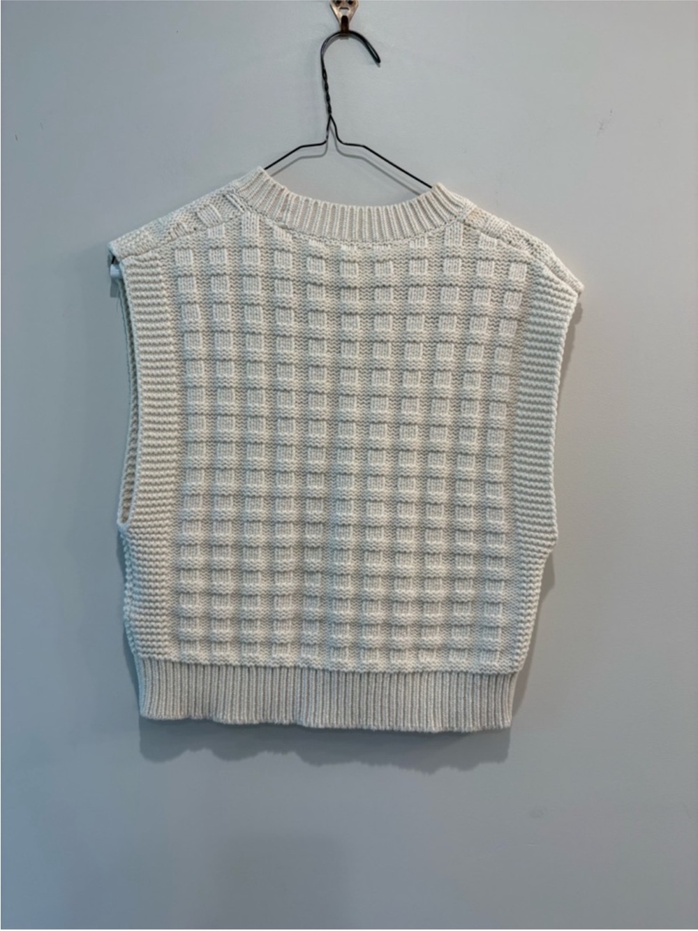 Madewell Checkered-Stitch Wedge Sweater Vest - Picture 6 of 9